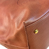 Vivienne Westwood Tan Brown Leather Perforated Orb Logo Shoulder Bag
