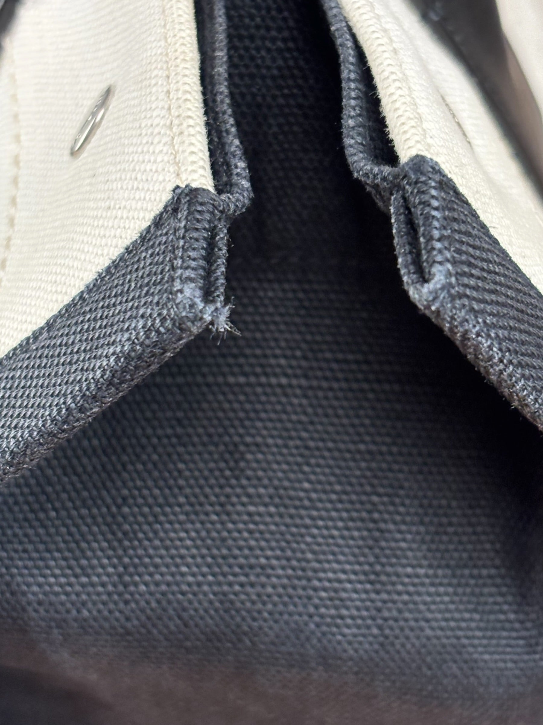 Saint Laurent Beige/Black Rive Gauche Canvas Tote Bag