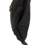 Balenciaga Black Lambskin Motocross Giant 12 Zip Around Flap Clutch