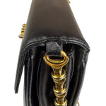 Gucci Black Leather Flap Crossbody Bag