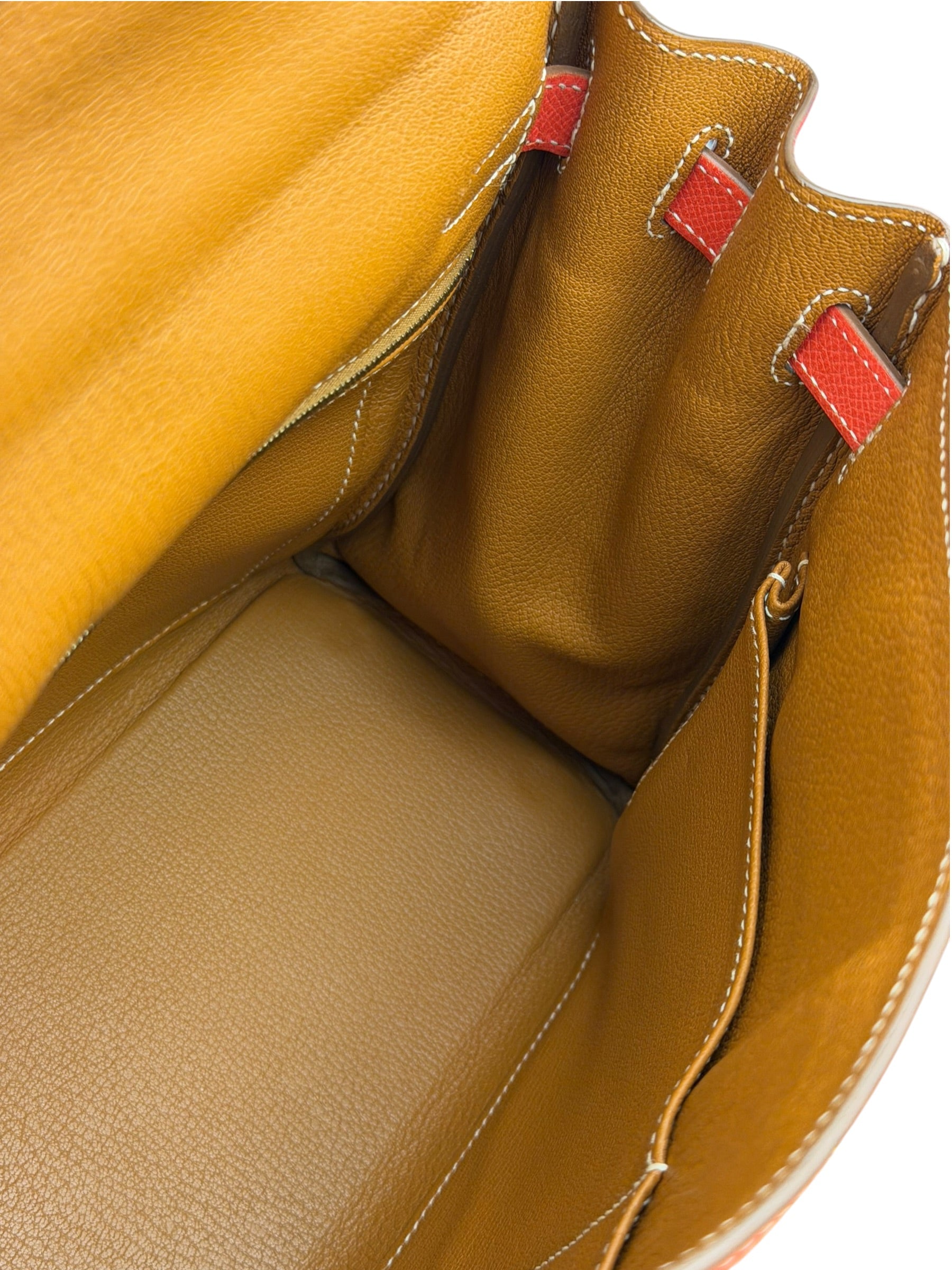 Hermes Coral-Red Epson Casaque Togo Kelly 32