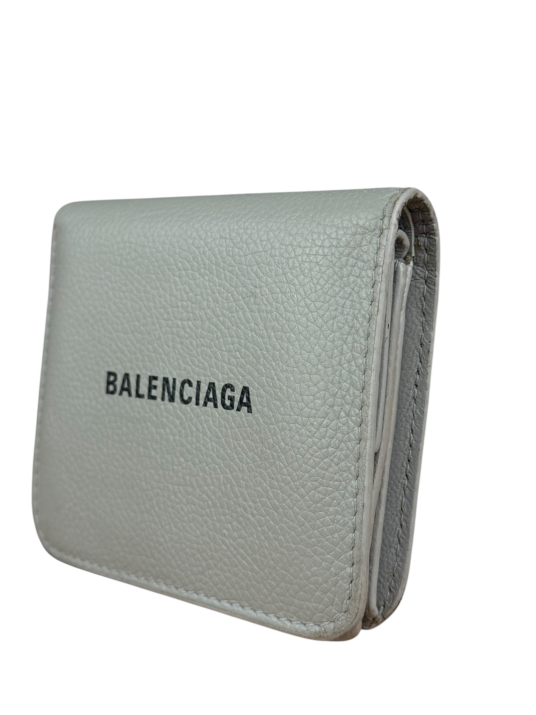 Balenciaga Grey Leather Compact Cardholder