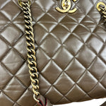 Chanel CC Brown Quilted Leather Perfect Edge Tote 2012