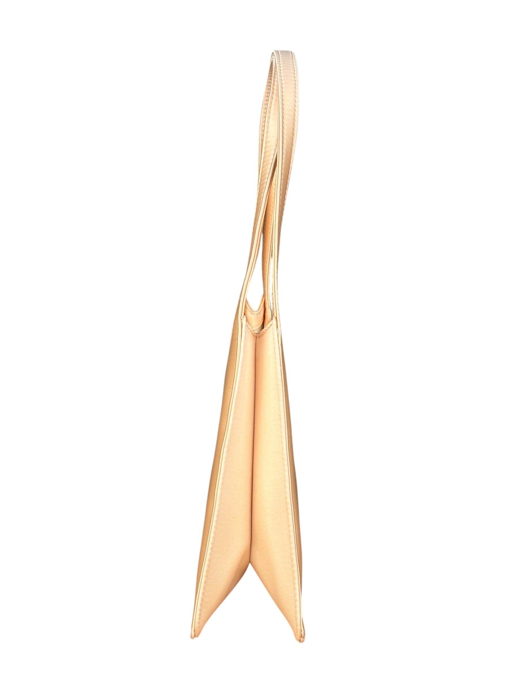 Maison Margiela MM6 Peach Satin Accordion Shoulder Bag