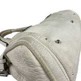 Chloé White Leather Paddington Handbag (Repainted)