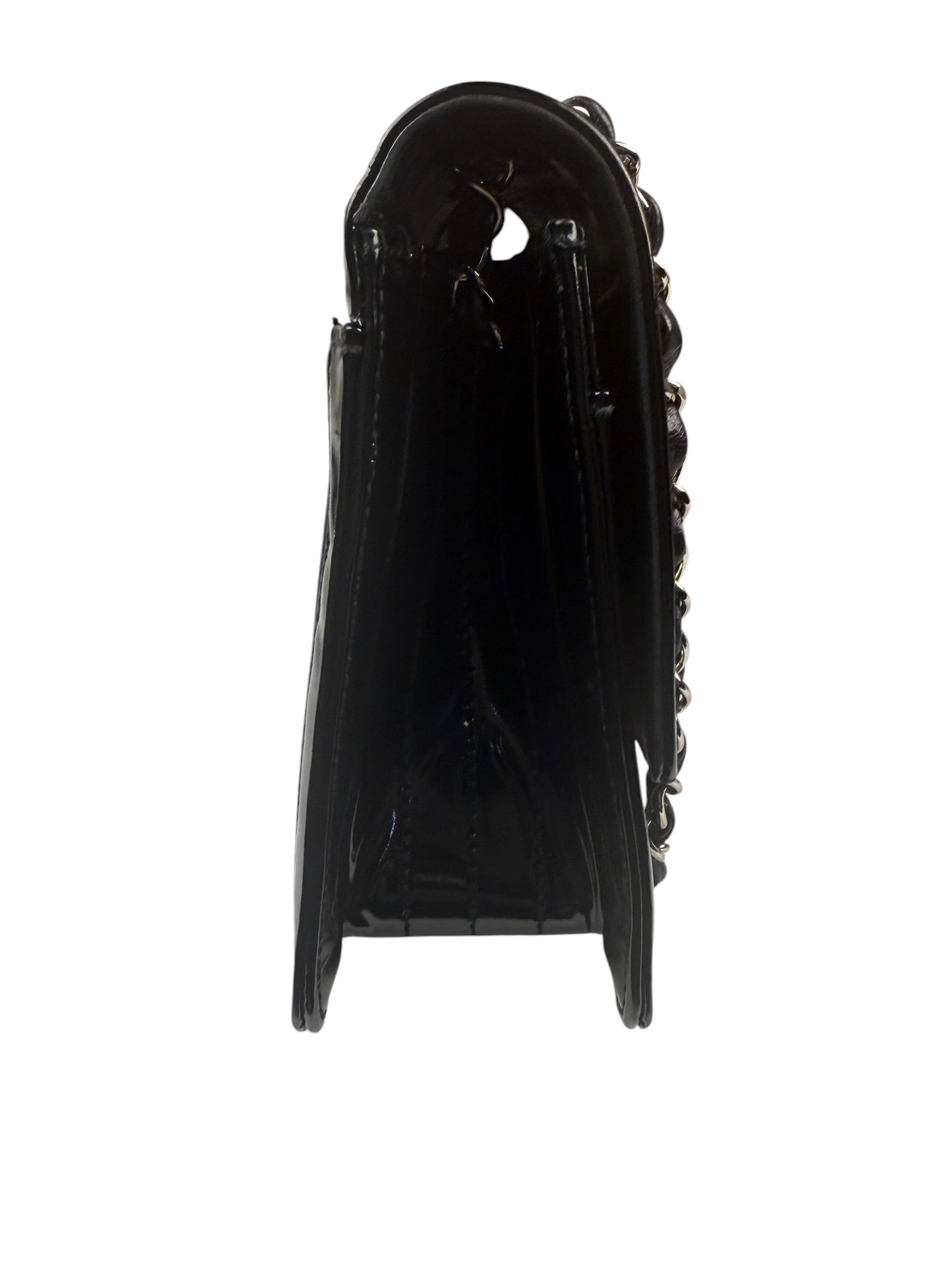 Chanel Black Patent Leather Trim Reissiue Flap Bag 2000