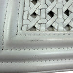 Chanel Vintage White Leather Braided Boy Shoulder Bag 1989