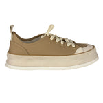 Max Mara Leather Platform Sneaker Beige