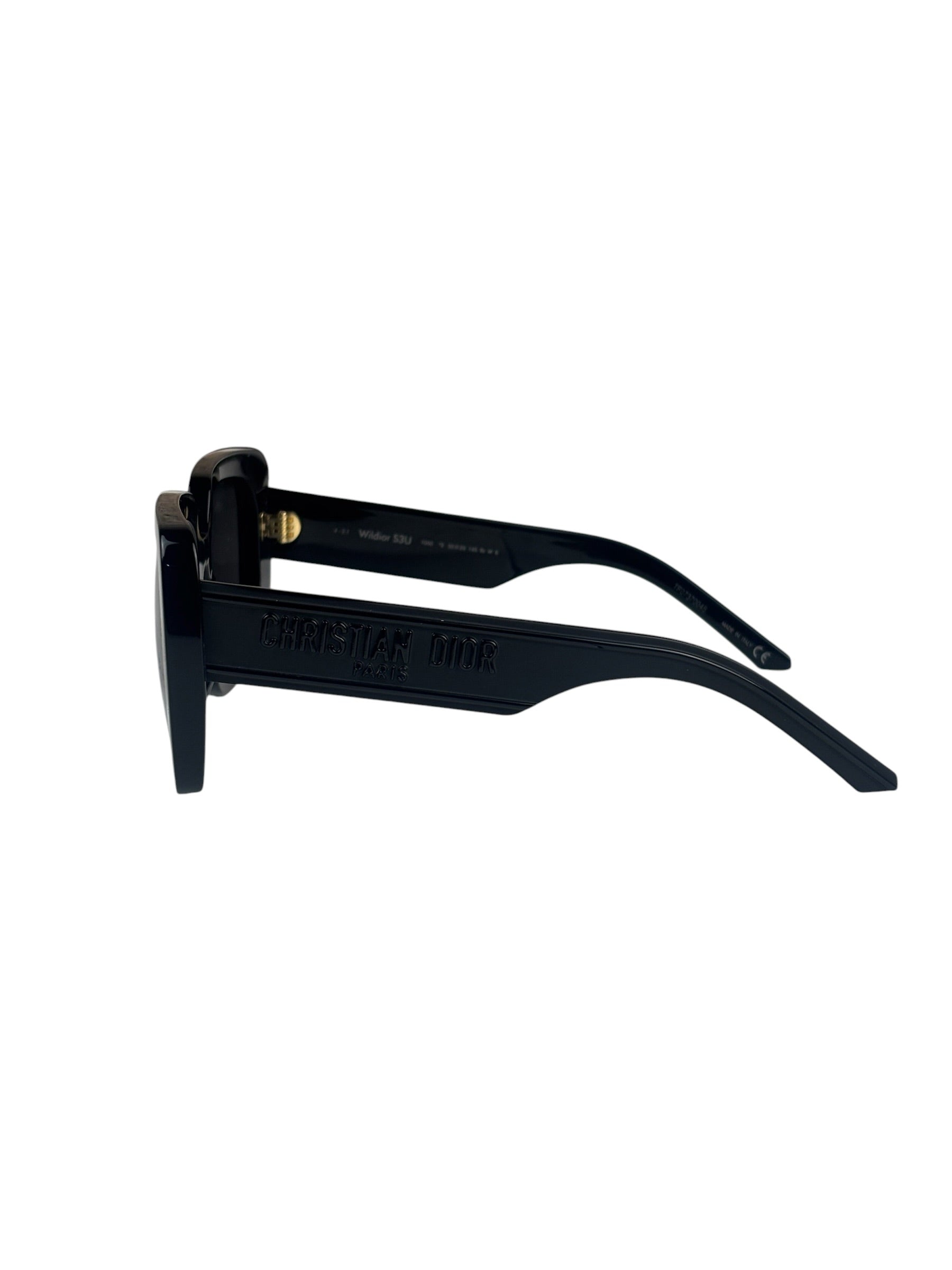 Christian Dior Black Oversized Square Wildior S3U Sunglasses