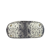 Gucci Cream/Grey Python-Embossed Horsebit Bright Bit Tote