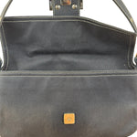 Fendi FF Wave Buckle Denim Baguette