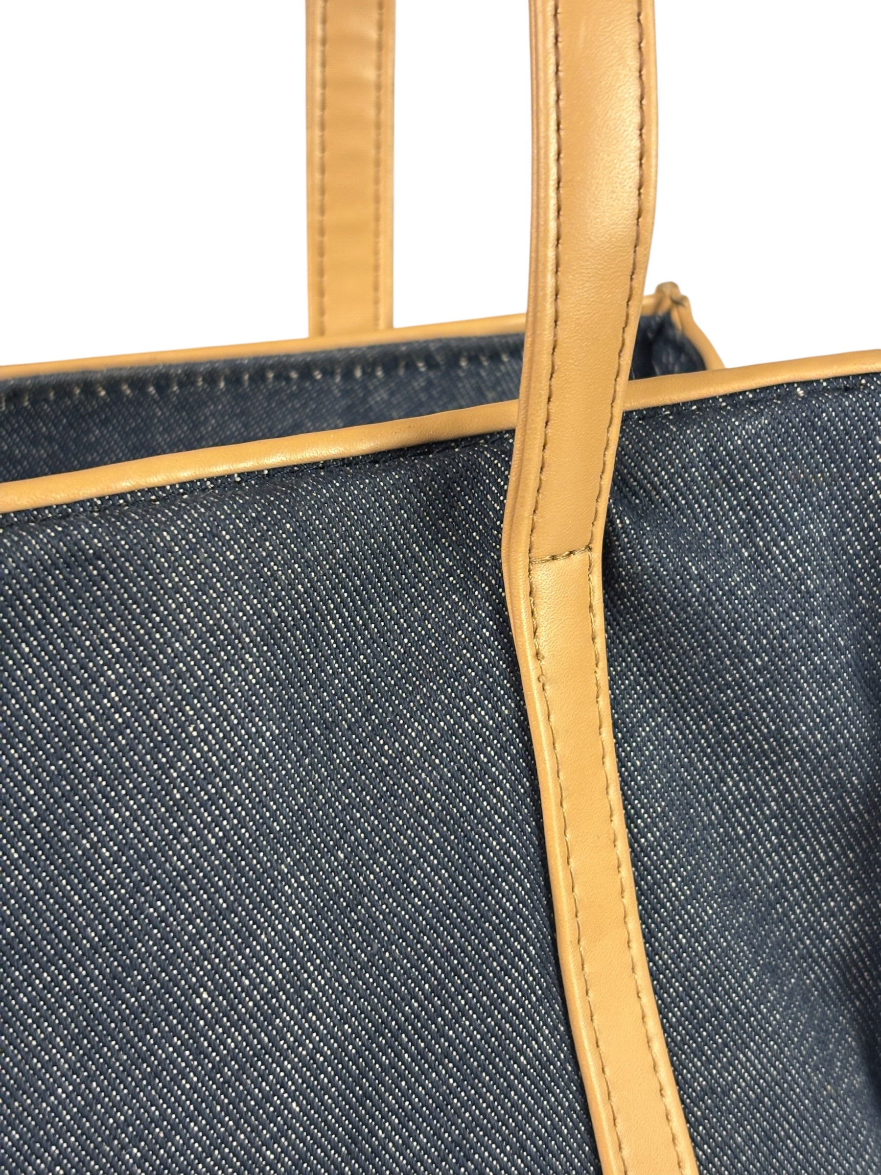 Christian Dior Beauty Parfums Denim/Leather Tote
