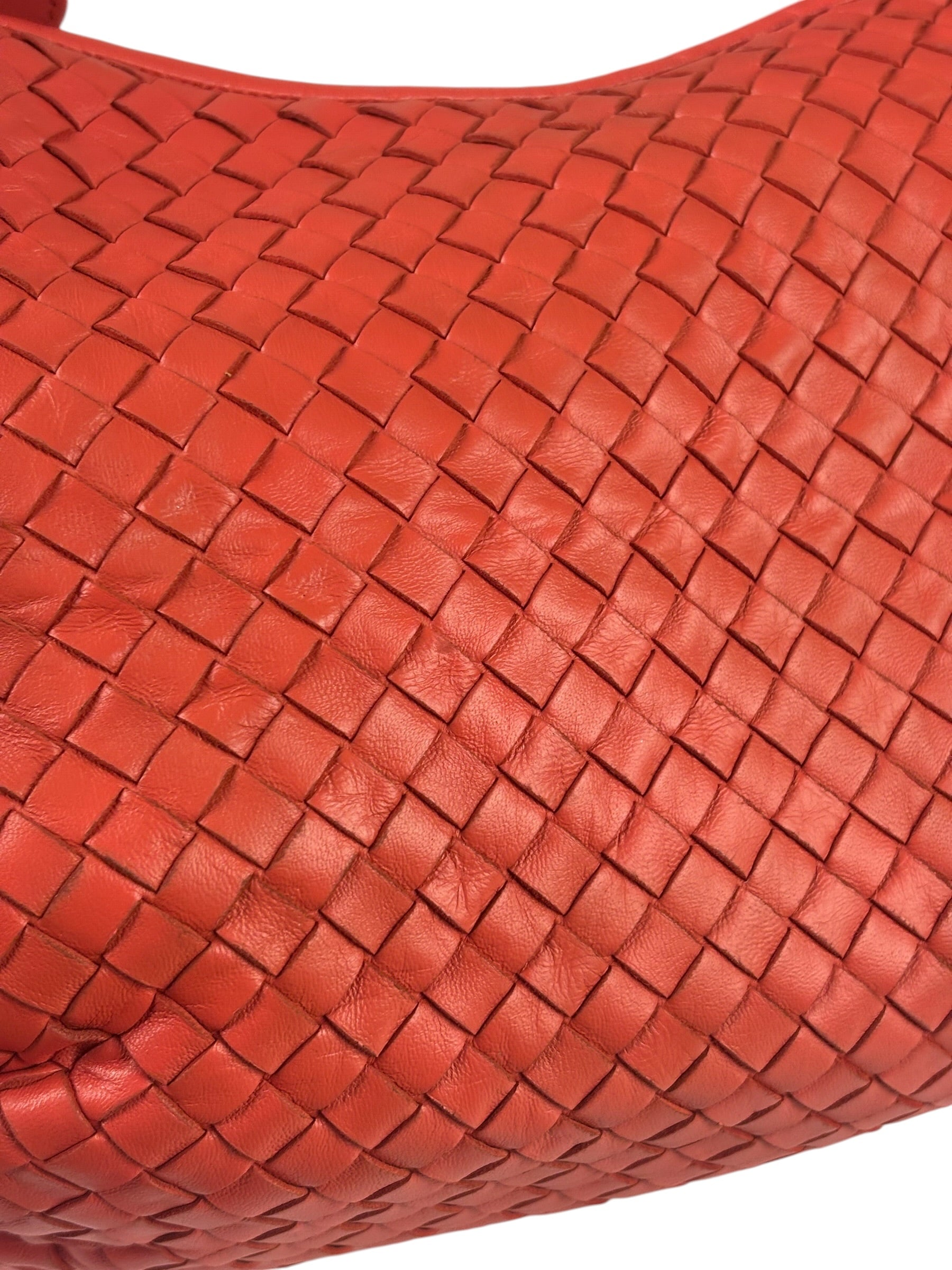 Bottega Veneta Orange Intrecciato Hobo Bag