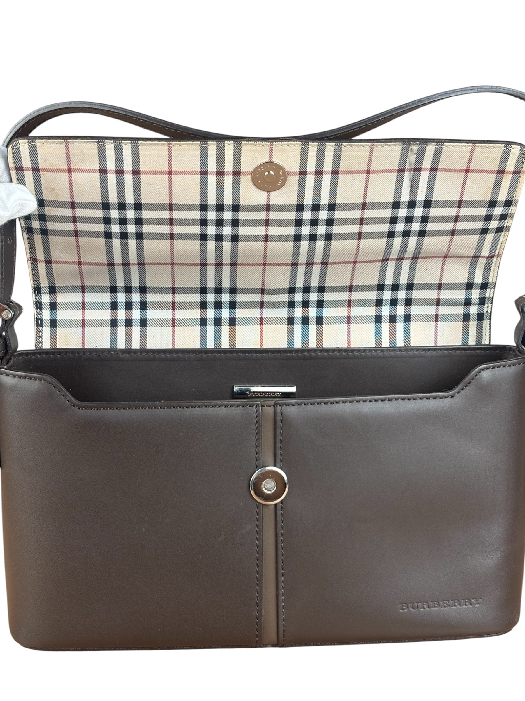 Burberry Brown Leather Shoulder Bag