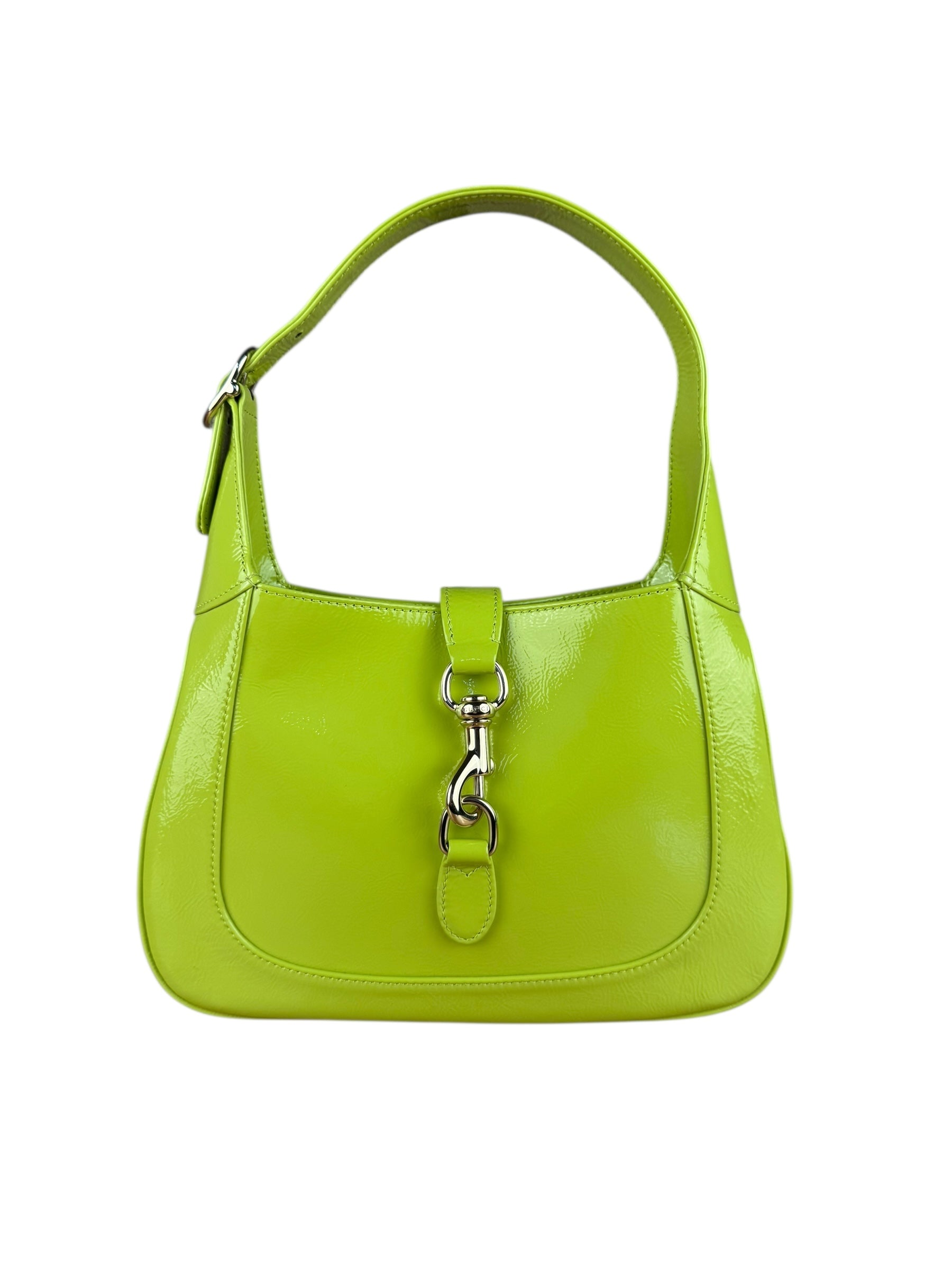 Gucci Jackie Green Medium Leather Shoulder Bag