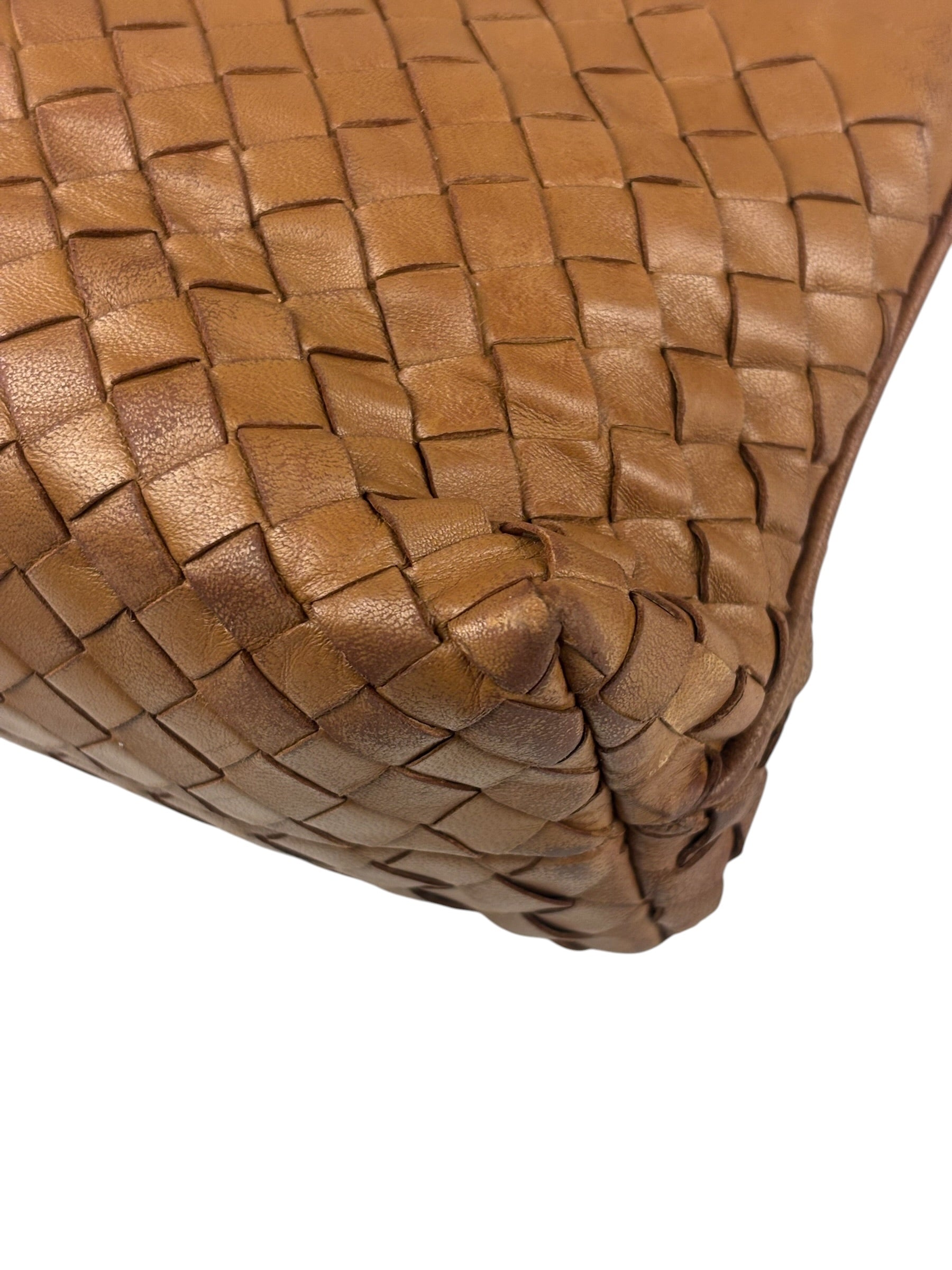 Bottega Veneta Brown Woven Intrecciato Pochette