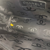 Chanel Vintage Black Patent Pony Hair Chain Pocket Tote 2005