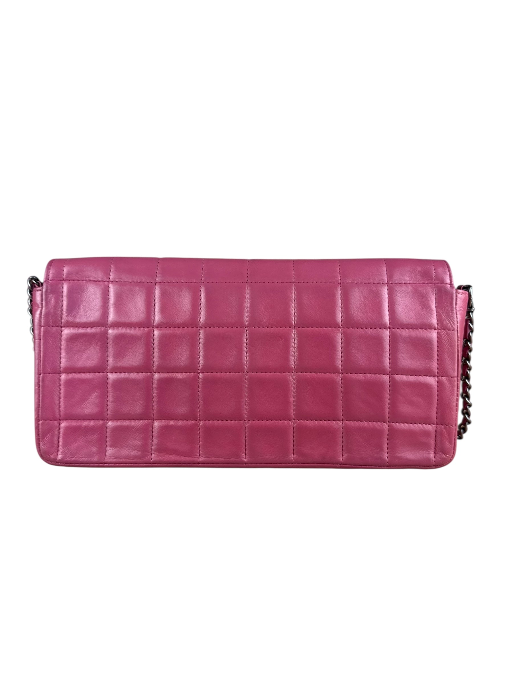 Chanel Pink CC 2002 Chocolate Bar Chain Flap