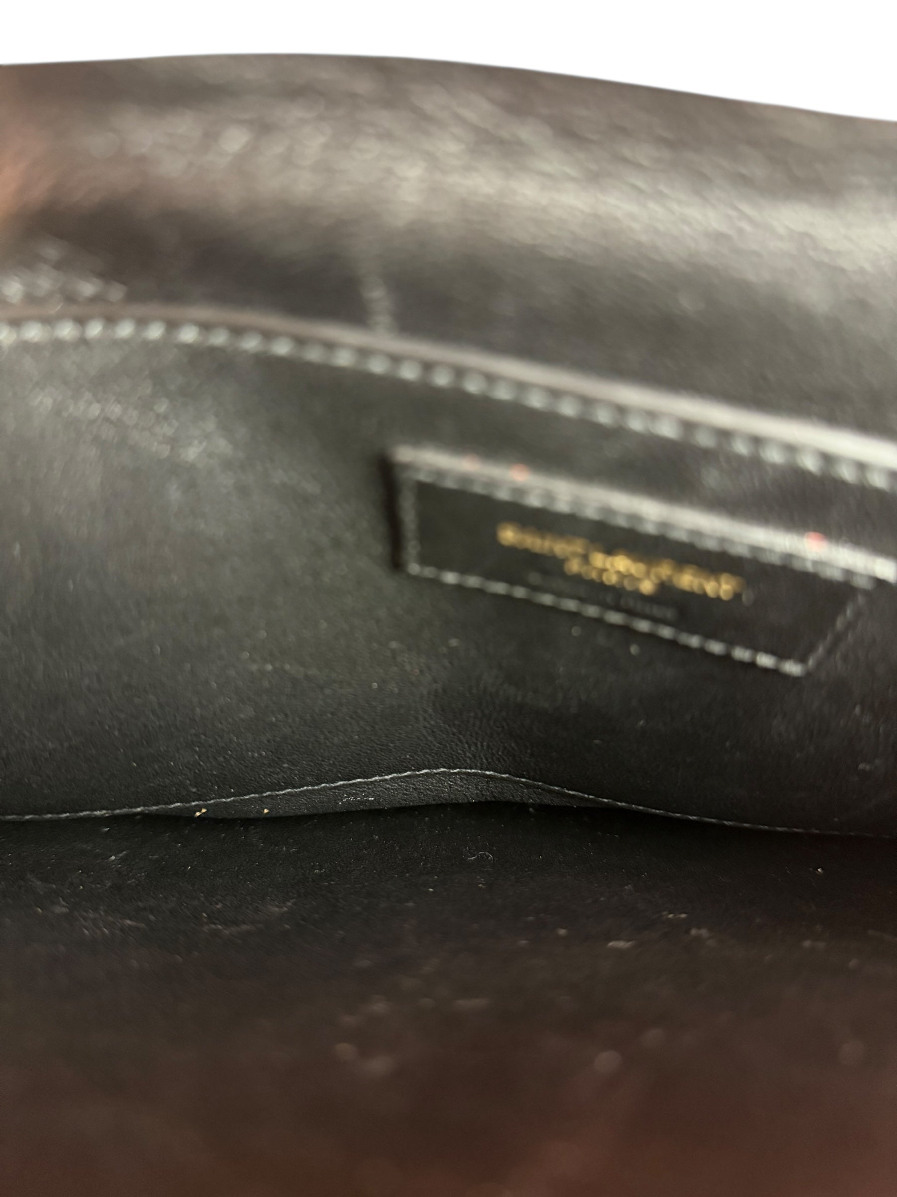 Saint Laurent Red Patent Vicky Chain Flap Bag