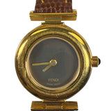 Fendi 320L FF Dial Brown Strap