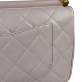 Chanel Light Lilac Calfskin Leather Quilted Flap Chain Bag