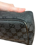 Gucci Vintage GG Black Canvas Pochette