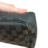 Gucci Vintage GG Black Canvas Pochette