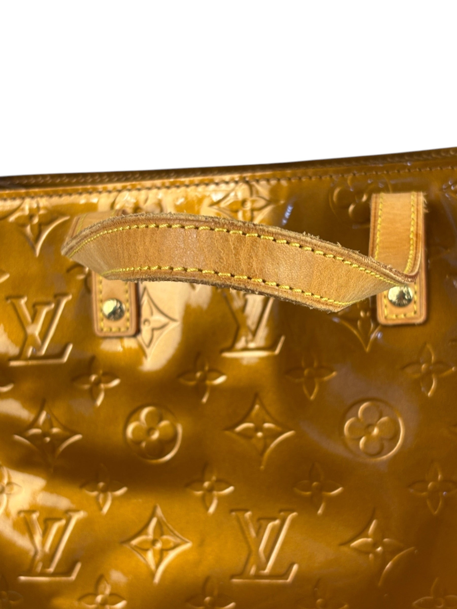Louis Vuitton Metallic Bronze Vernis Reade MM