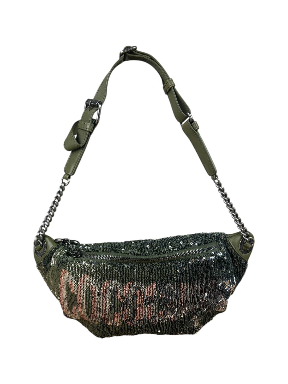 Chanel Olive Green Quilted Leather Trim Coco Cuba Fanny Pack Belt Bag 2017