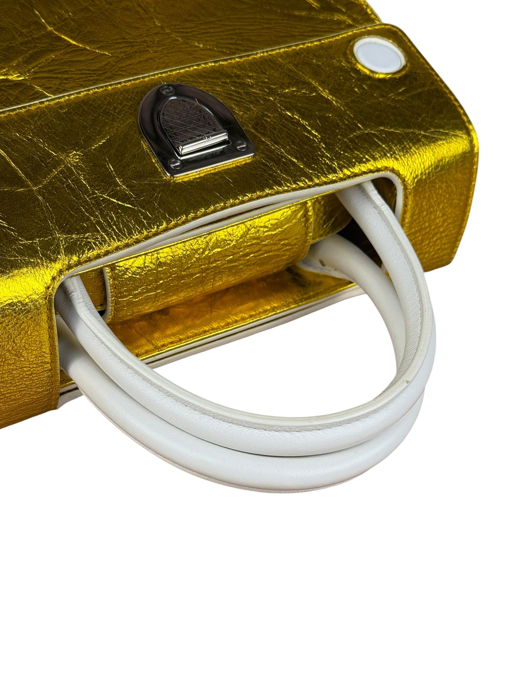 Christian Dior Diorever Metallic Gold Small 2Way Handbag