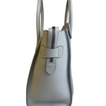 Celine Grey Pebbled Leather Luggage Micro Tote