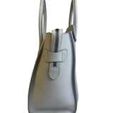 Celine Grey Pebbled Leather Luggage Micro Tote
