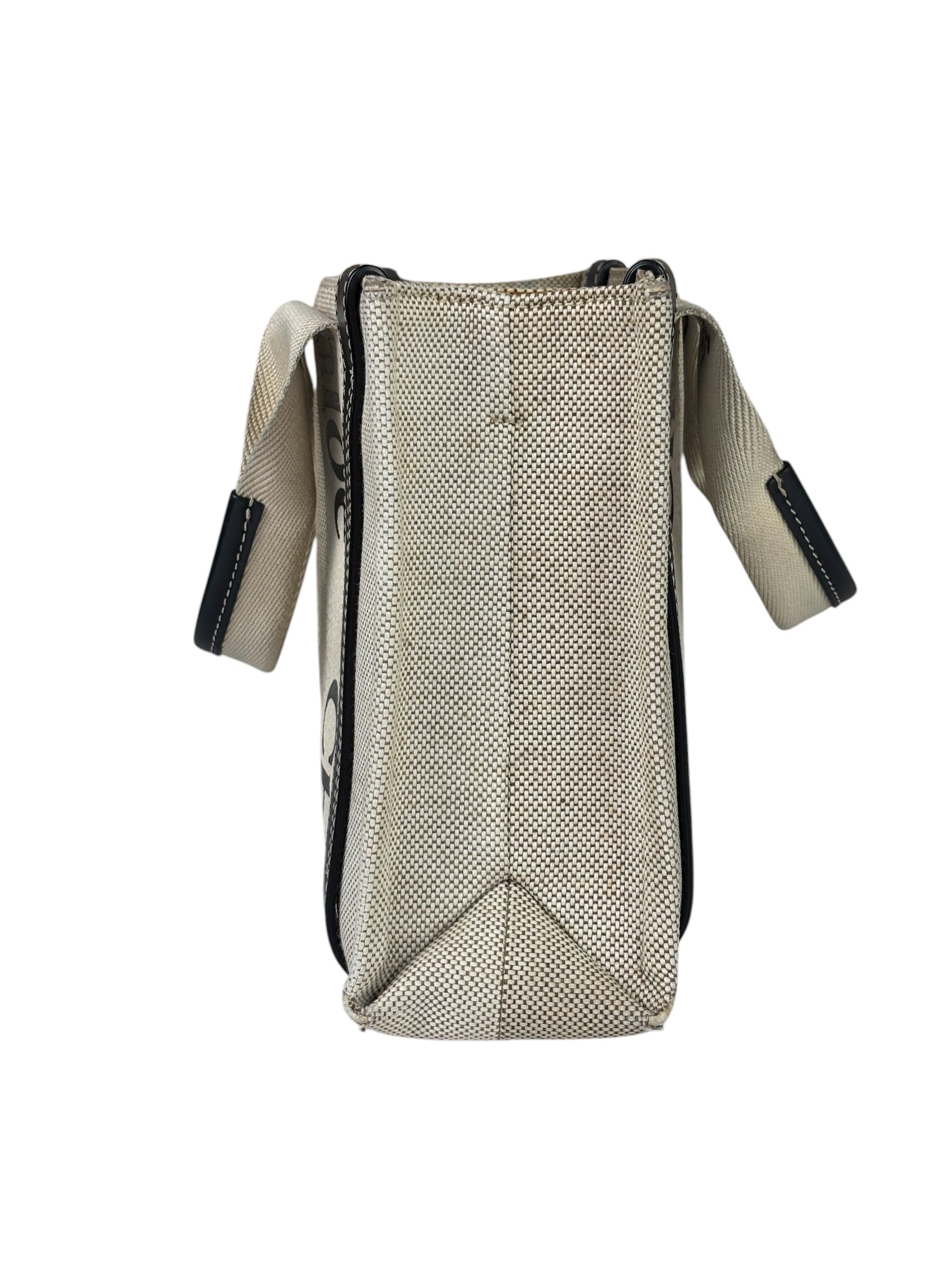 Chloe Grey/Black Leather Trim Tote