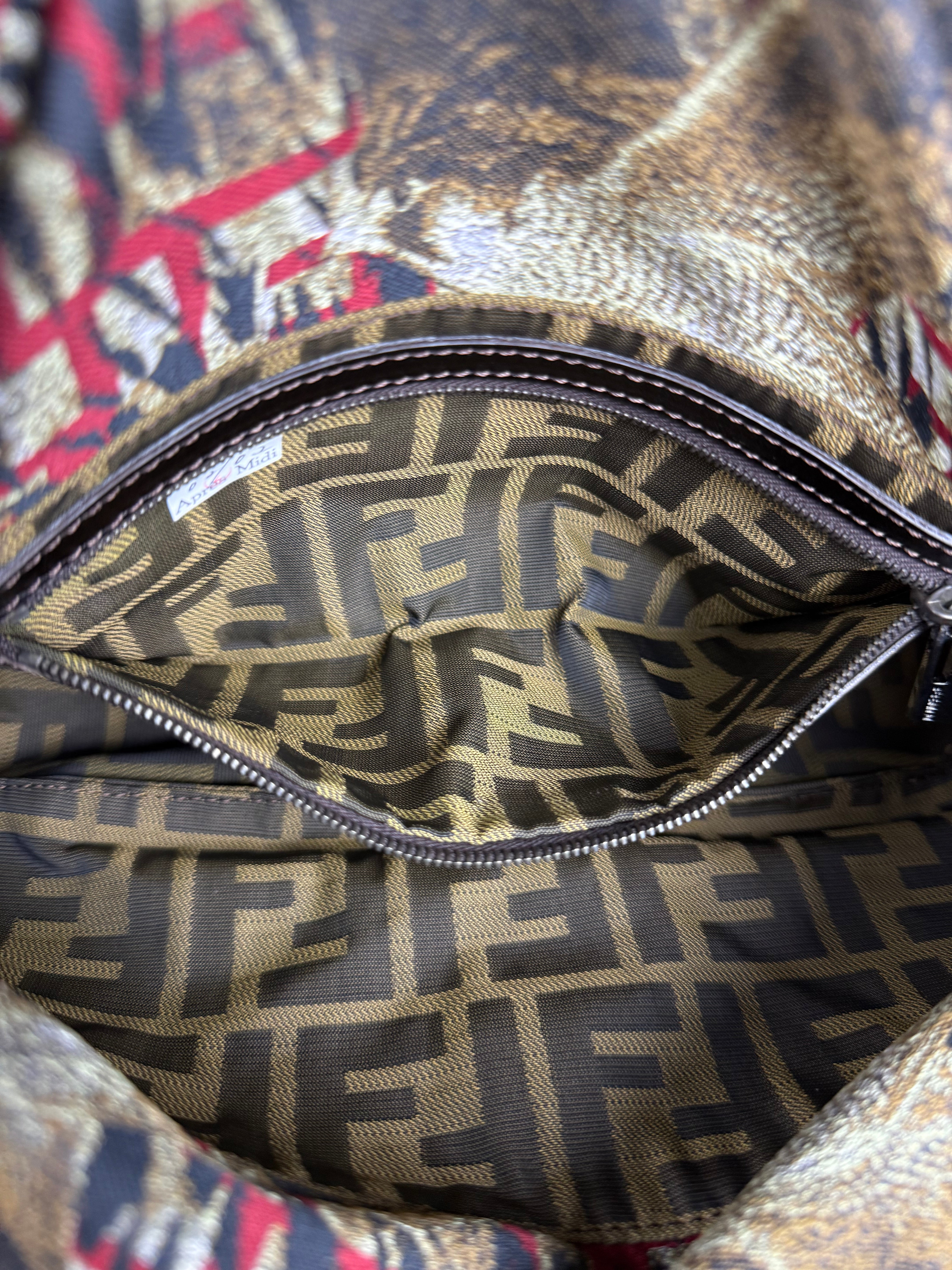 Fendi FF Bird Print Baguette