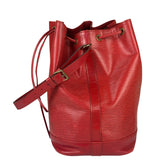 Louis Vuitton Red Epi Leather Noe Bucket Bag MM