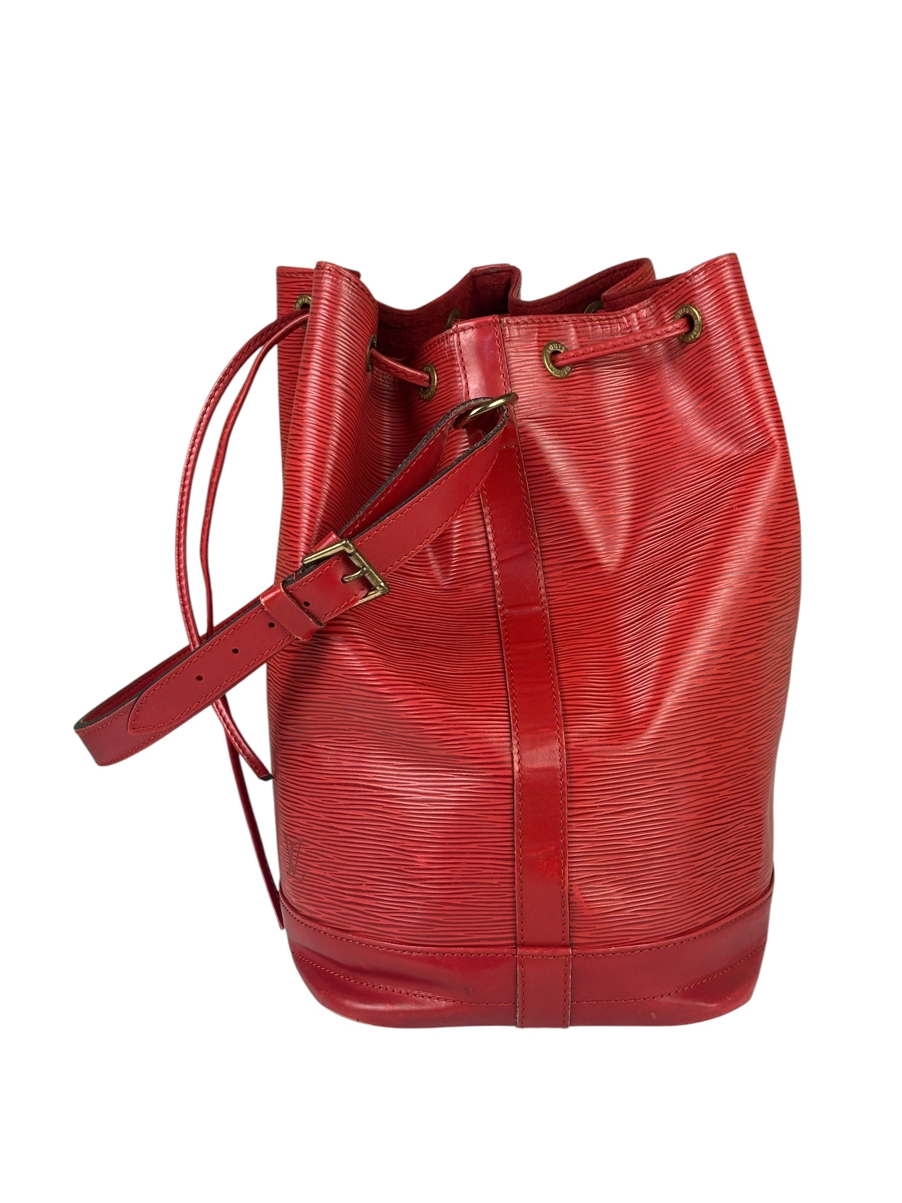 Louis Vuitton Red Epi Leather Noe Bucket Bag MM