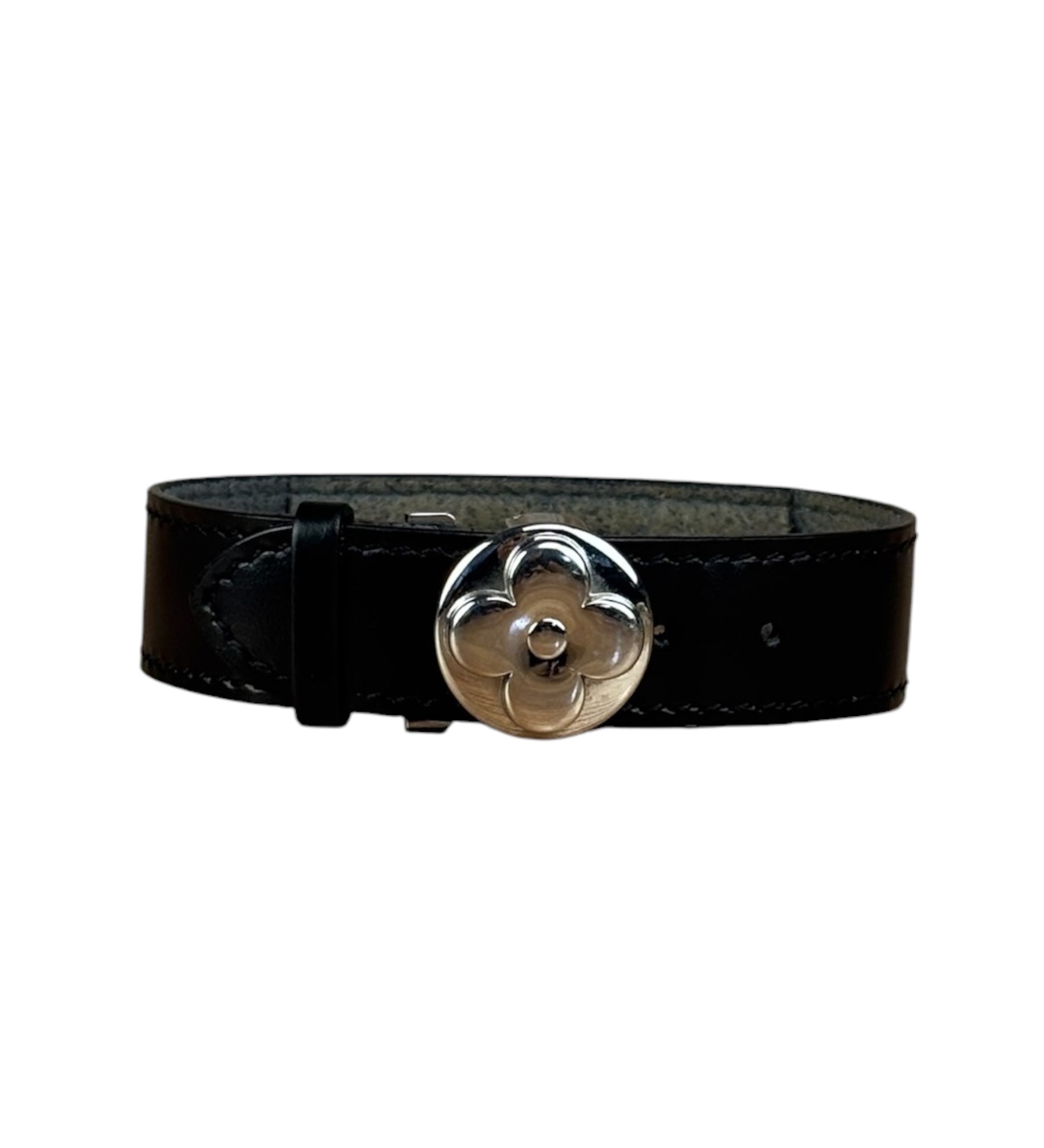 Louis Vuitton Black Leather Wish Bracelet