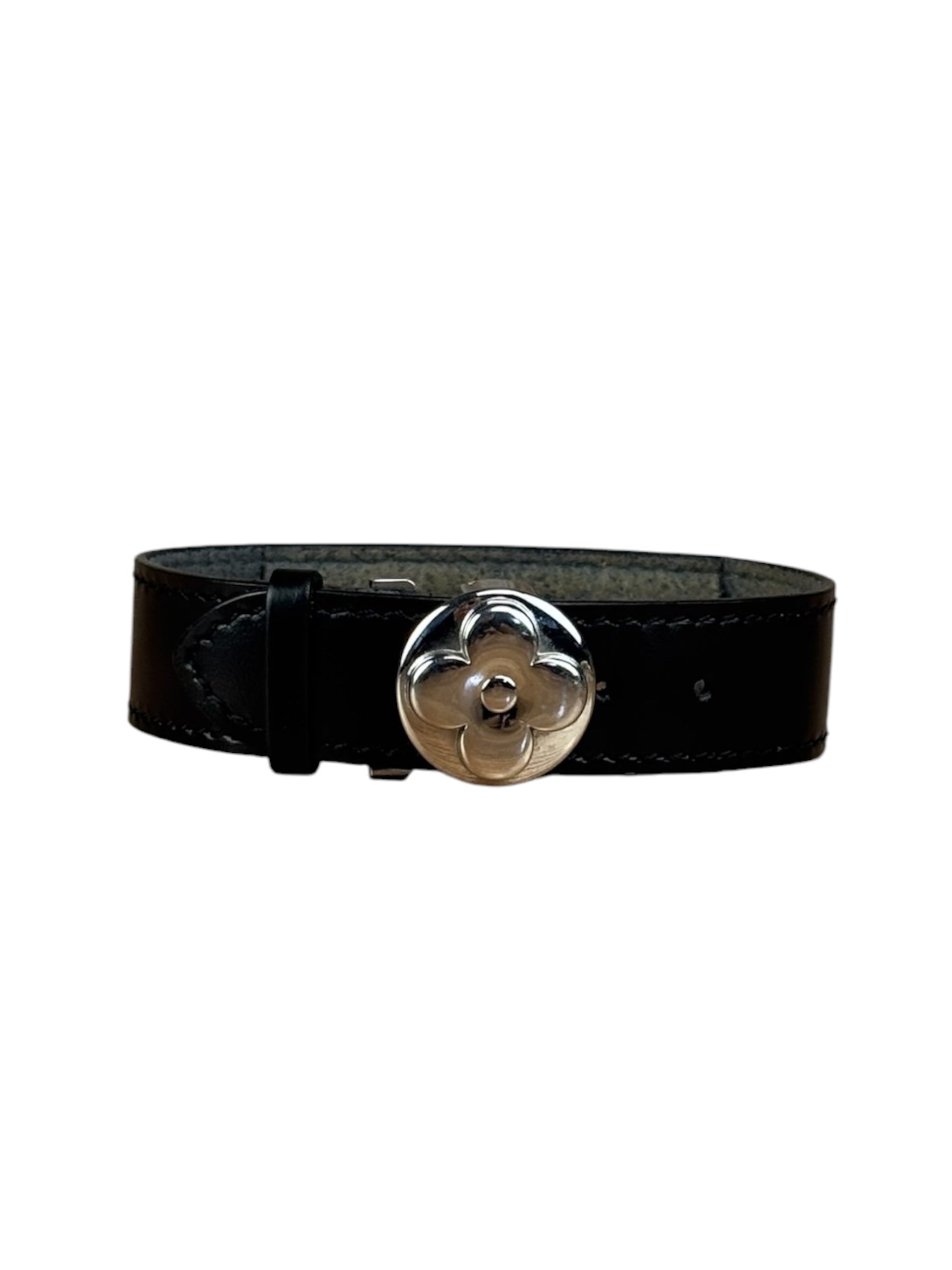 Louis Vuitton Black Leather Wish Bracelet