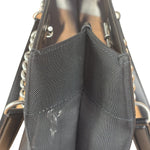 Balenciaga Black Leather Trim Mesh Duty Free Tote Bag