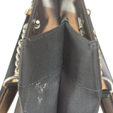 Balenciaga Black Leather Trim Mesh Duty Free Tote Bag
