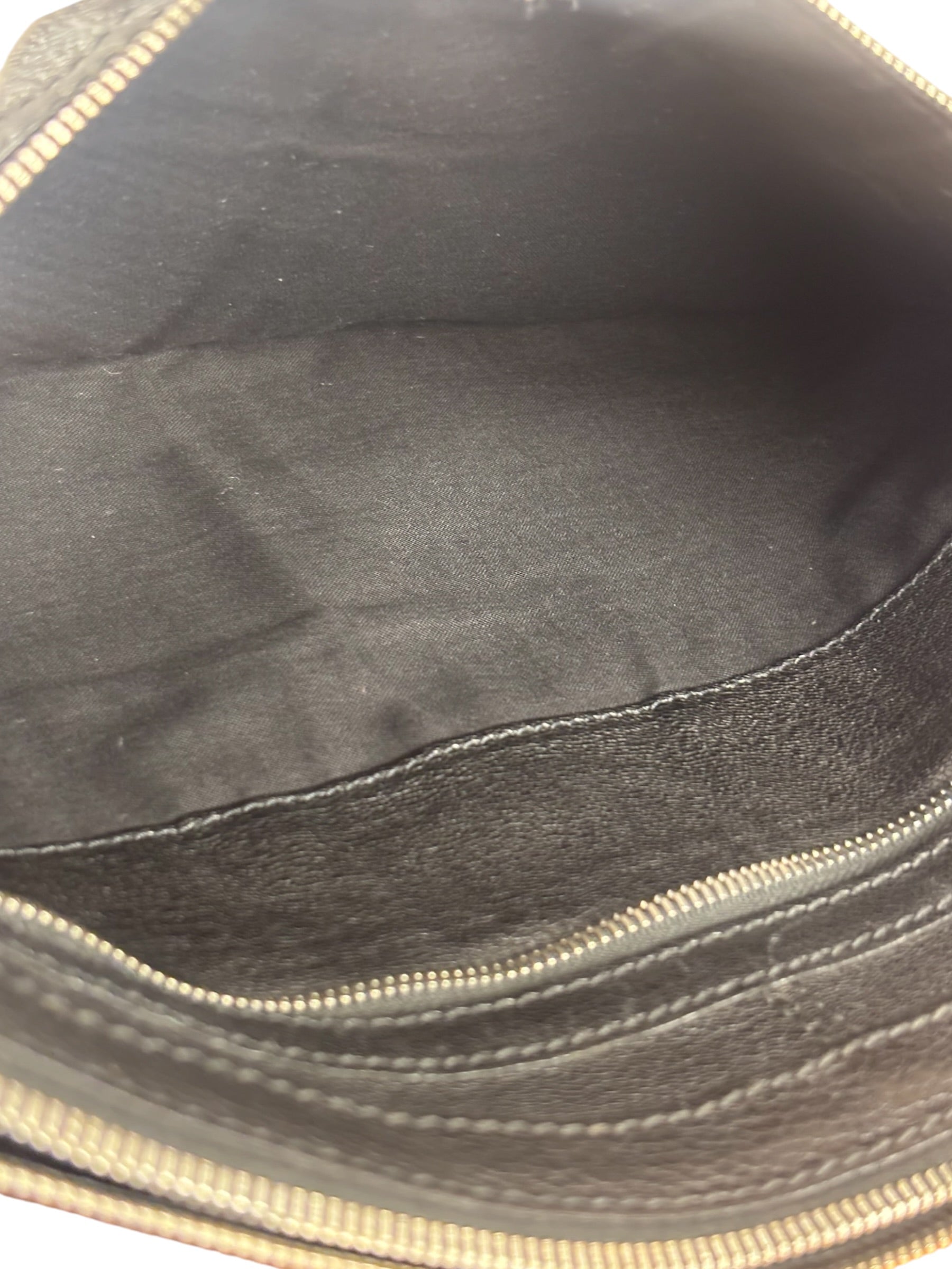 Balenciaga Black Leather Moto City Clutch Pouch
