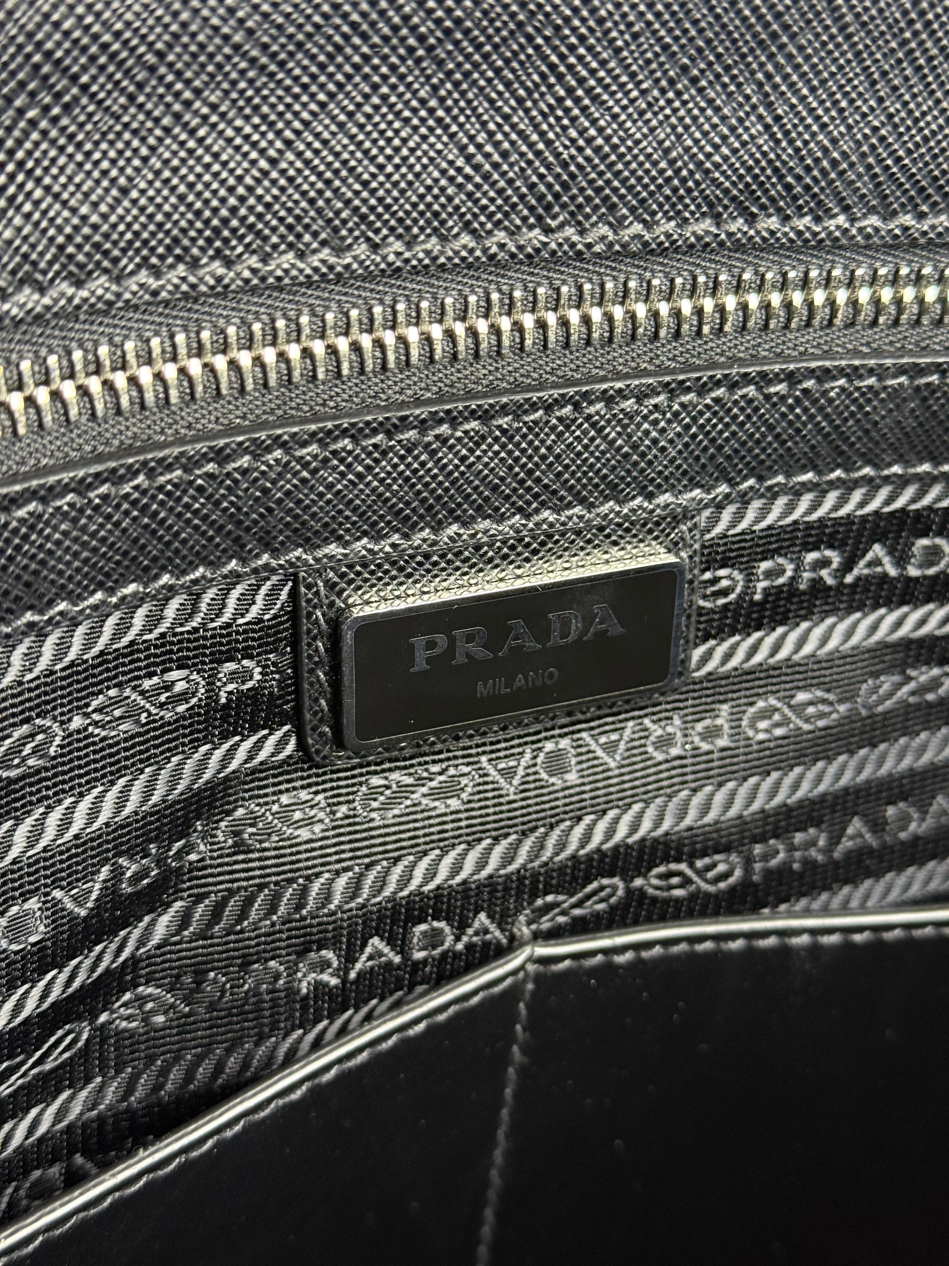 Prada Black Saffiano Leather Galleria Tote