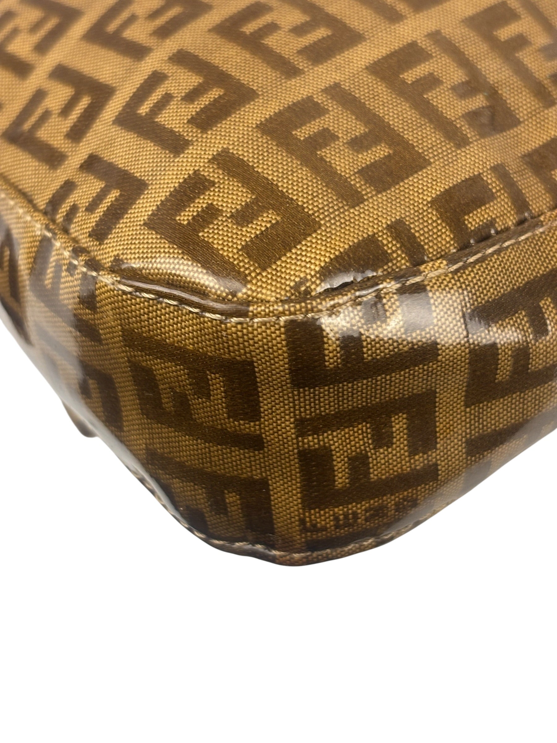 Fendi FF PVC Coated Sequin Buckle Baguette