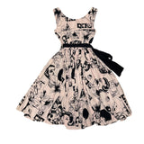 Prada Vintage Pop Art Print Mid Length Dress