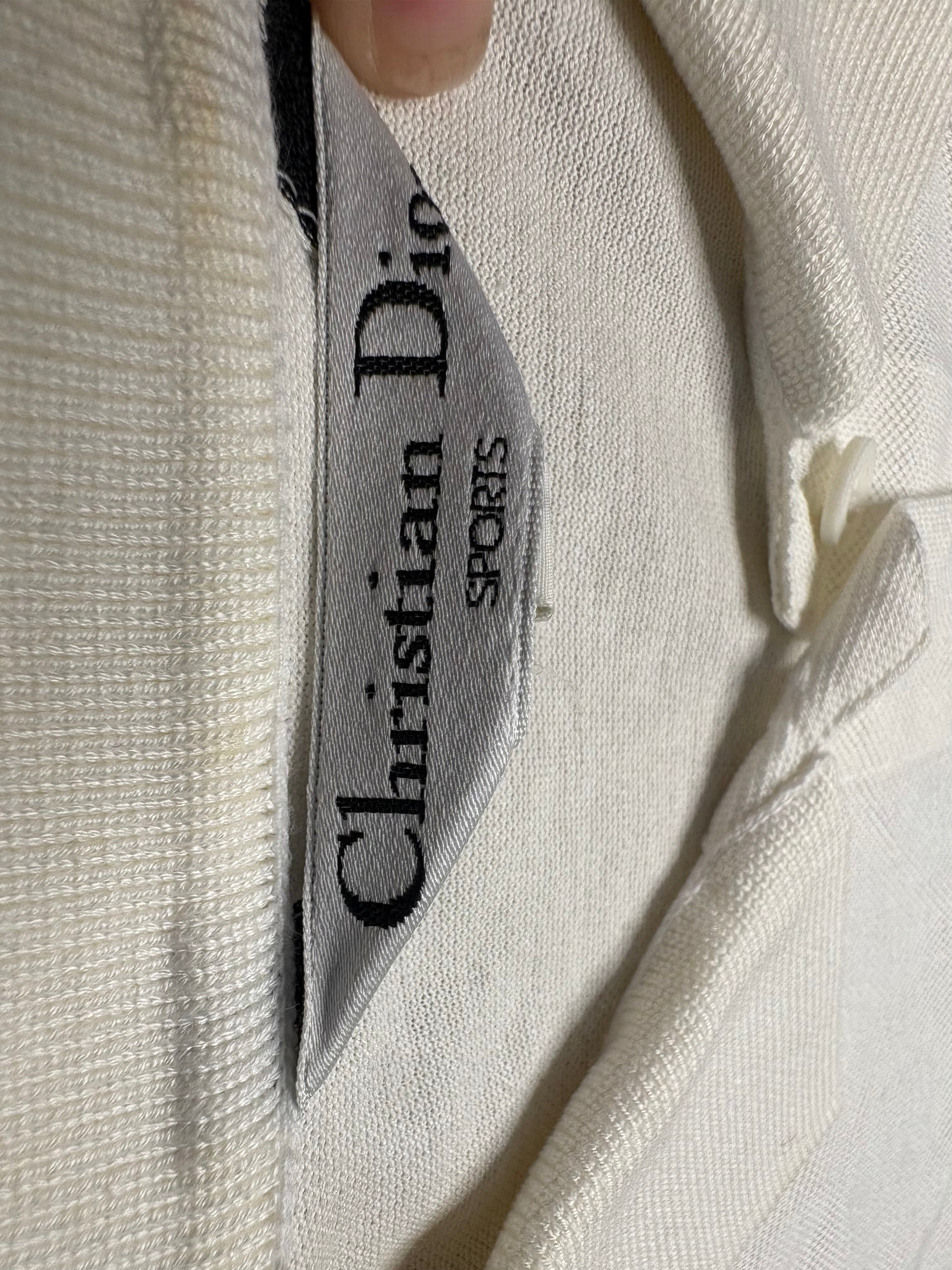 Christian Dior Sports Vintage White Sleeveless Button Up Top