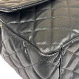 Chanel Black Quilted Caviar Jumbo Flap Bag 2021