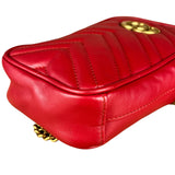 Gucci GG Marmont Vertical Phone Crossbody Bag Red
