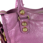 Balenciaga Purple Leather Velo Moto Two-Way Bag