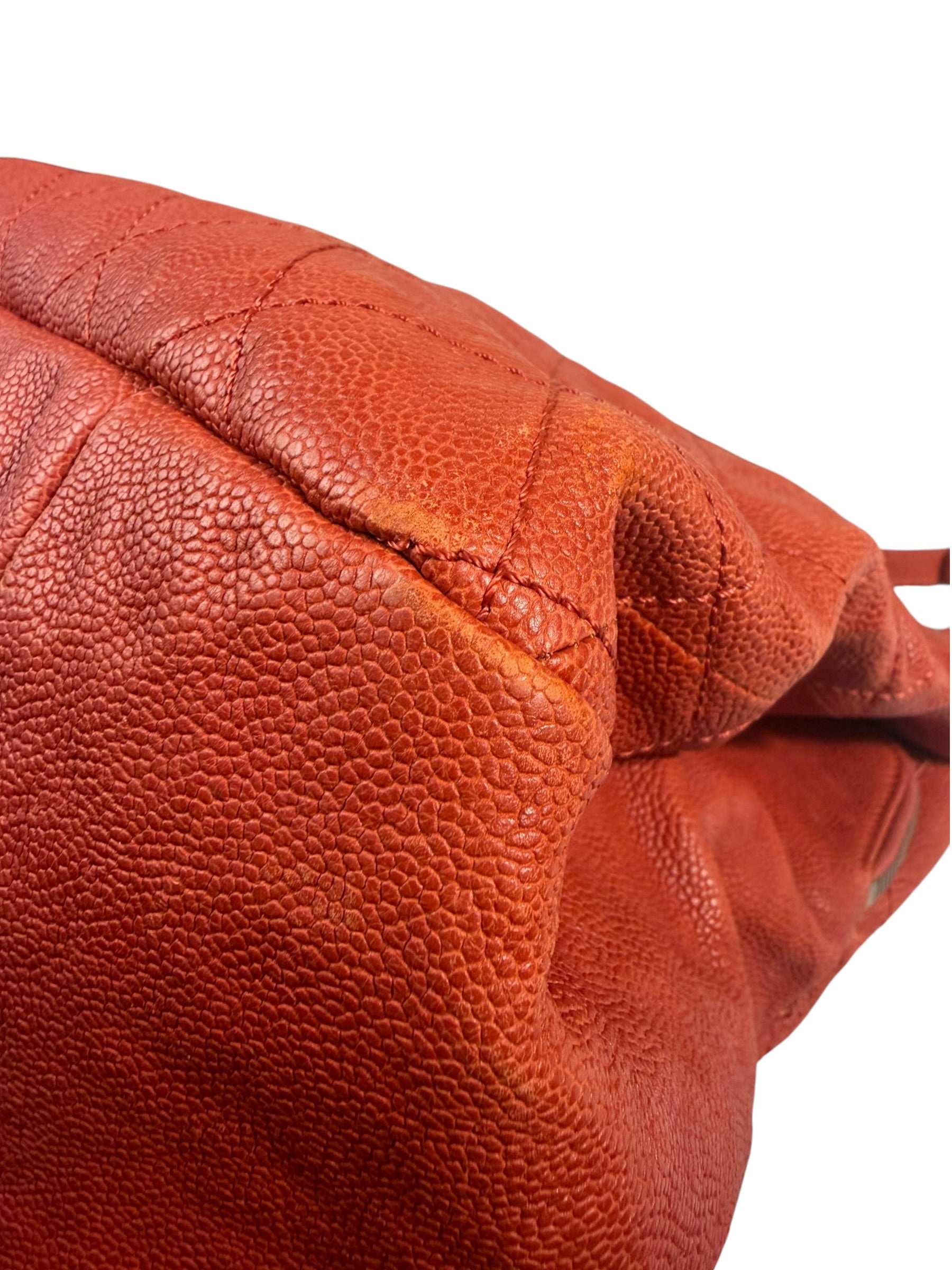 Chanel Red Caviar Quilted Small Frame Shoulder Bag 2011