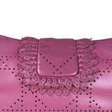 Christian Dior Purple Ruffle Leather New Lock Flap Bag